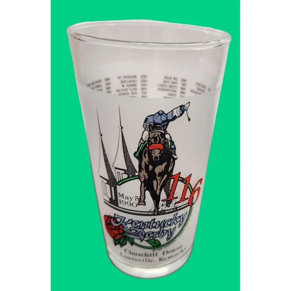 1990 Kentucky Derby 116th Annual Collectible Glass